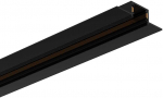 Užglaistomas magnetinės sistemos VIOKEF SLIM MAGNETIC bėgelis, juodas, 48V, 2m, su dangteliu ir užbaigimais, 02/0502-2