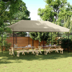 &Scaron;ventės palapinė Taupe 292 x 580 x 315 cm Oksfordo audinys