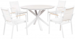 Lauko baldų komplektas Beliani Rinkinys sodo dla 4 os&oacute;b MALETTO/BUSSETO Metal Baltas