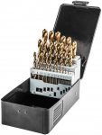 Grąžtas Wiertła HSS-TiN metalo grąžtai 1,0&ndash;13,0 mm, 25 vnt. rinkinys