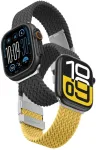 AmazingThing Blend i&scaron;maniojo laikrodžio dirželis Apple Watch (45/46/49 mm) | Silikonas | geltonai juodas/juodas