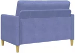 Sofa Sofos komplektas su saugojimu 2 vnt. Džinsinės mėlynos