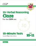 KNYGA Cgp Books 11+ CEM 10-Minute Tests: Verbal Reasoning Cloze - Ages 10-11 Book 2 (with Online Edition)