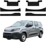 GrizzGlass Juoda techninė danga HeavyDuty Juodas slenksčiams su įdubimais, skirta Peugeot Partner (2018-2026) [6w1] (GRZ22677)