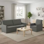 Sofa Sofos komplektas 2 pcs Tamsiai pilka Audinys