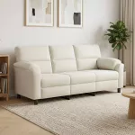 Sofa Kreminė 214 x 85 x 93 cm Aksomas