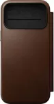 Dėklas NOMAD futerał sk&oacute;rzany do IPHONE 18 Pro Max/17 Pro Max kompatybilny su MagSafe (Modern Leather Folio ECCO Leather) ruda