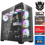 Stacionarus kompiuteris INTOP AQUA Ryzen 7 9800X3D 32GB DDR5 1TB SSD M.2 NVME+2TB RX9060XT 16GB no-OS (RW93787NS) (Atnaujinta)