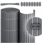 Dvipusė Pvc danga 100x300 cm, balkono terasa, bambuko uždanga + tvirtinimas