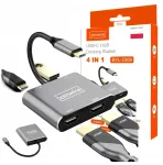 Gembird Adapteris Hub Usb-c 3.1 4in1 2x Hdmi 4k Usb 3.0 Power Delivery Pd