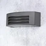 Licht-erlebnisse Rustic lauko sieninis &scaron;viestuvas pilkos spalvos E27 iki 20 W lauko &scaron;viestuvas Ip44 sieninis &scaron;viestuvas kiemui ir sodui