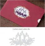 Be In Your Mind 2 vnt. pjovimo &scaron;tampai žvakių forma metalo pjovimo &scaron;tampai ir durų lango rėmo nėrinių įspaudimo įrankis "pasidaryk pats" albumo trafaretas, skirtas scrapbooking kortelių gamybai