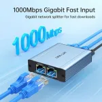 &Scaron;akotuvas Mt-viki lan switch 1 į 3 lan skirstytuvas 3 portų rj45 tinklo skirstytuvas tinklo wlan skirstytuvas ethernet switch kompiuteriui mar&scaron;rutizatoriui priedėliui skaitmeninei televizijai 1000 mbps su usb maitinimo laidu