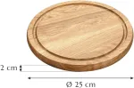 Duonos pjaustymo lenta ąžuolo medienos apvali 25 x 2 cm holz-leute