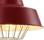 Lqwell&reg; modernus pakabinamas &scaron;viestuvas E27, minimalistinis industrinis pakabinamas &scaron;viestuvas, vintažinis pakabinamas &scaron;viestuvas virtuvei, svetainei, miegamajam, valgomajam, kavinėms, metalinis sietynas, lubinis &scaron;viestuvas, matinė raudona