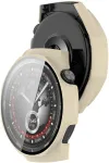 Bizon dėklas su stiklu Huawei Watch Gt 5 Pro 46 mm, smėlio