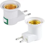Adapteris - E27 lizdo adapteris, lizdo lemputė, lempos laikiklis, konvertavimas į lizdą ir E27 lizdą, lempos pagrindo maitinimo laido Es ki&scaron;tukinis adapteris (su jungikliu, 2 vnt.)