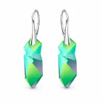 Diamond Sky Jewelry Sidabriniai auskarai moterims DiamondSky &bdquo;Kaputt (Scarabaeus Žalias)&ldquo; su Swarovski kristalais