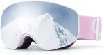 Rucanor Qunature Slidinėjimo/snowboardo akiniai mergaitėms/berniukams Uv rožiniai