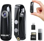 Boblov 007 Mini kamera, 1080p Full Hd kūno kamera, kūno kamera, vaizdo kamera policijai/motociklui/dviračiui/sportui (007 su 64gb Tf kortele)