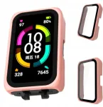 Forever Smartgear 2in1 apsauginis dėklas su stiklu, skirtas Huawei Band 6/7, rožinis