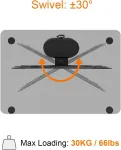 Laikiklis Grifema gb1005-2 tv stovas 17-43 colių televizoriams, pasukamas monitoriaus stovas su 4 auk&scaron;čio reguliavimo lygiais, universalus, iki 30 kg, maks. vesa 200 x 200 mm