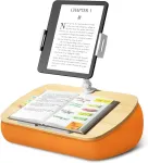 Plan&scaron;etės pagalvėlės stovas, plan&scaron;etės laikiklis su reguliuojamu laikikliu, suderinamas su Ipad, Kindle, mobiliuoju telefonu (4,7&ndash;13 colių), stalas skaitymui lovoje, ant sofos (oranžinis)