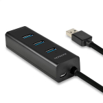 AXAGON HUE-S2BP 4x USB3.0 įkrovimo &scaron;akotuvas 1,2 m laidas, MicroUSB įkrovimas, įsk. kintamosios srovės adapteris