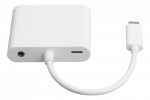 DELTACO USB-C Adapteris, HDMI / VGA / Audio / USB-C, 100W USB-C PD 3.0, baltas/ USBC-HDMI16