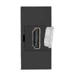 Orno NOEN HDMI, 22,5x45 mm HDMI modulinis lizdas su apsauginiu dangteliu, juodas