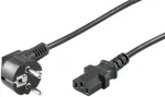 Goobay maitinimo laidas Schuko tipo F CEE 7/7 IEC C13 maitinimo laidas 1,5 m juodas (68604)