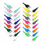Orno EXC mobilusis USB laidas - micro USB WHIPPY, 2M, 3A, greitas įkrovimas, spalvų mi&scaron;inys