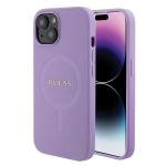 Apple iPhone 15 Guess dėklas Saffiano MagSafe (GUHMP15SPSAHMCU) violetinės spalvos