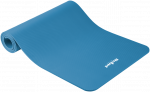 Gimnastikos kilimėlis jogai, pilatesui, fitnesui, 183x61cm, storis 1cm, NBR medžiaga, mėlyna, REBEL ACTIVE