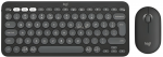 Klaviatūra ir pelė Logitech Pebble 2 Combo for Mac, grafito spalvos, Nordic i&scaron;dėstymas