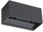 Sieninis &scaron;viestuvas Ideal Lux 25W LED sieninis fasado &scaron;viestuvas ATOM, antracito sp., 3000K, IP54, 313412
