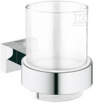 Grohe Essentials Cube stiklinė su laikikliu, chromas