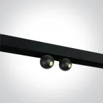 2x7W akcentinis &scaron;viestuvas į magnetines sistemas, juodas, 3000K, 42134A/B/W