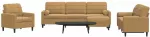 Sofa Sofos komplektas su pagalvėlėmis, 4 dalių, rudas, aksomas