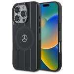 Mercedes MB Double Layer Crossed Lines MagSafe Apple iPhone 16 Pro Case - dėklas telefonui juodos spalvos