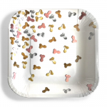 Little Genie Productions Glitterati Premium Metallic Party Plates 7" - Multicolor, 8 pcs