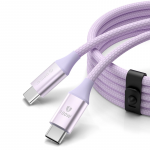Kabelis Orico CDX 100W 5A Power Delivery USB-C - USB-C 1m - violetinės spalvos