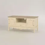 TV Staliukas, Rimini, 46x46x19 cm, Kremo spalvos, &Scaron;viesiai rudos spalvos