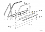 Originalus BMW E30 316 316i 318i 320i Durų oro juosta i&scaron;orė kairė 51211913057
