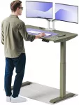 Elektrinis Reguliuojamo: Auk&scaron;čio stalas Desktronic HomeOne Žalias/Žalias, 120x60cm, Dvigubas motoras, USB ir USB-C įkrovimo lizdai