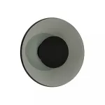 18W LED sieninis &scaron;viestuvas, juodu korpusu/dūmų sp. stiklas, 2700/3000K, dimeriuojamas, 25271