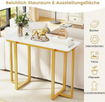 Bonideco Select Konsolė 107x40x79,5cm., baltos/auksinės spalvos