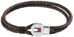 Tommy Hilfiger Moderni rudos spalvos odinė apyrankė 2790655