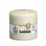 Bolsius Žvakių cilindras su 3 degikliais Mamoth &Oslash;150x150mm smėlio spalvos