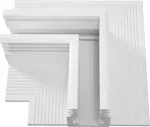 Užglaistomo magnetinės sistemos ZAMBELIS MAGNETIC 5MM bėgelio kampinis sujungimas, matinės baltos sp., 2517-W